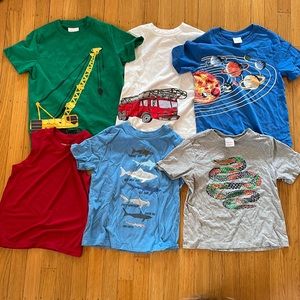 5 Hanna Andersson t shirts + bonus tank - size 5